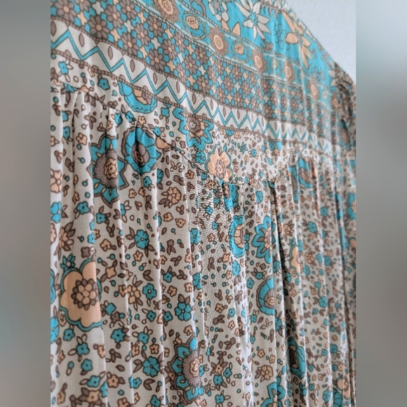 Spell Boho Blossom Gown Maxi Dress Sage Medium Original - Picture 13 of 15